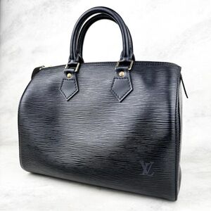 LOUIS VUITTON Epi Speedy 25 Black